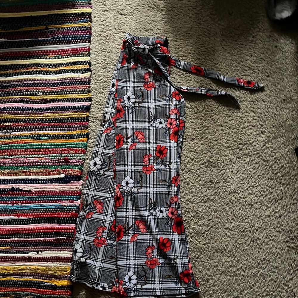 Plaid & Floral Pants